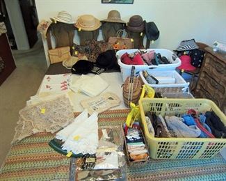 Purses and hats galore! 