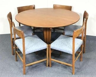 Mid Century Danish Modern Extension Table & Chairs
