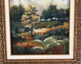 ”Golden Meadows” by Russell, Custom Piece Phoenix Art Group. Purchased at Madden McFarland.                          40 1/2 “x 40 1/2