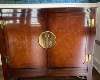 White Furniture Company Mandarin Lacquered Asian Chinoiserie Server 38”W x 18”D x 32 H 