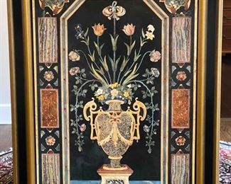 Panel with a Vase of Flowers Attributed to Matteo Nigetti 28”W x 44”H