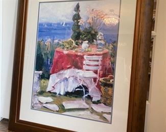 “Bed and Breakfast II” by Allayn Stevens.                                        29 1/2 “ x 35 1/2”