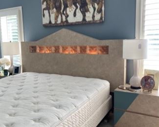 King Mattress and Box Springs Vera Wang by Serta "Horses" by Karen Dupree (over bed)