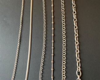 .999 Silver 16" Rolo Link, 16 " Silver Snake Chain, Judith Ripka .925 Silver 16" Rolo Necklace, 16" .925 Italy Milor, 16" silver .925 Necklace, .925 Italy 16" Link