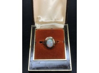 Size 5 Vintage Opal Ring 14K