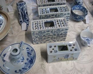 Colonial Williamsburg delft flower bricks and delft shoe