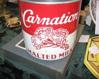 Carnation metal tin