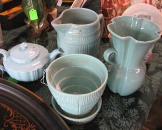 McCoy planter and other pieces