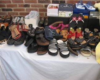 Lots and lots of women's shoes many new size 8 to 81/2 Name brands Naot, Think, Dansko, Me Too, Michael Kors