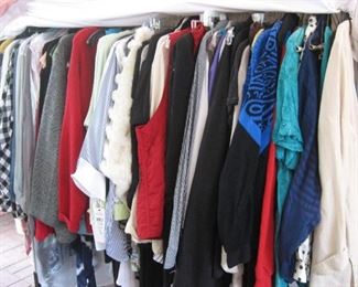 2 large Racks of Women's clothes, many new with tags from Nordstrom, Talbots, Jjill, Soft Surroundings and others