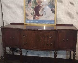 Walnut Duncan Phyfe Style Buffet