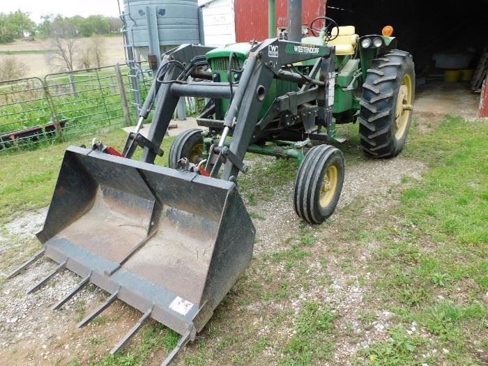 JD 3020D this tractor and the TA26 Westendorf Front Loader will sell separate.