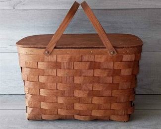 Basketville Putney Vermont Woven Picnic Basket
