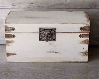 Hobby Lobby Antique White Wood Rustic Card Box