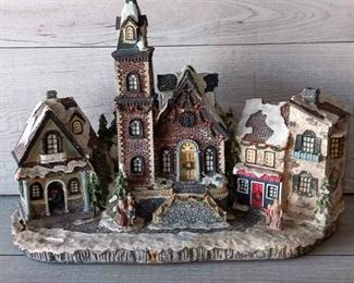 Light Up Christmas Village Set