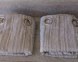 Pair Of Neutral Colors Blackout Curtain Panels