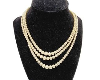 Triple Stranded Pearls Authenticity Unknown
