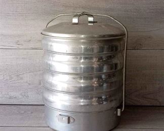 Vintage 5 Tier Aluminum PieLunch Carrier