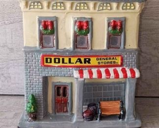 Vintage Dollar General Store Christmas Village Building