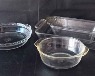 Vintage Round Fire King Baking Dish, Anchor Hocking Baking Dishes