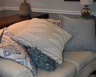 Sofa and Accent Pillows 