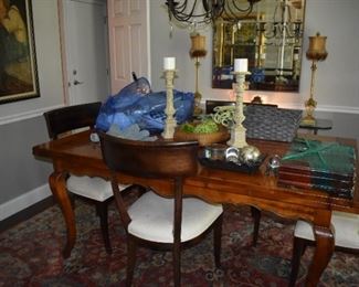Dining Extension Table with 4 Chairs 