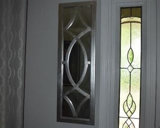 Pair of Window Pane Mirror Wall Art