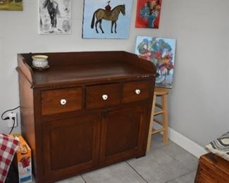 Antique 1800's Dry Sink Cabinet/Buffet