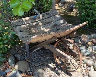 Wheel Barrow made out of wine Barrel