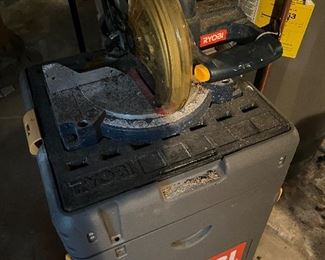 Ryobi saw and tool chest