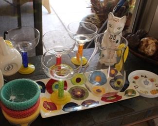 Margarita Murano inspired pitcher and glass set