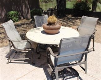 Patio furniture Iron table set with 4 chairs