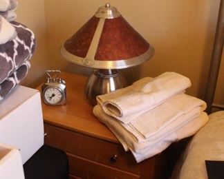 Stanley Bedroom furniture, contemporary Micah and brass lamp