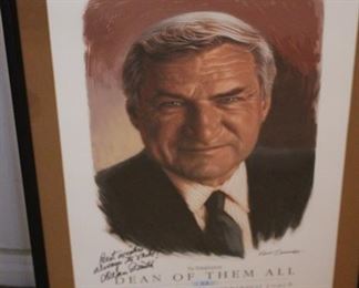 Dean Smith signed poster