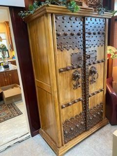 Stunning Castle Armoire with Iron Accents