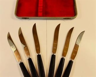 Vintage steak knife set with “Dayton’s” logo
