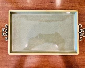 Vintage Moiré Glaze KYES small scale tray in excellent vintage condition!