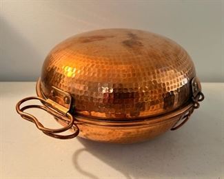 Large copper seafood Cataplan