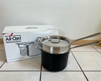 All-Clad Ltd Piccolo Pentola 5 1/2qt sauce pot with lid and pasta/collander insert