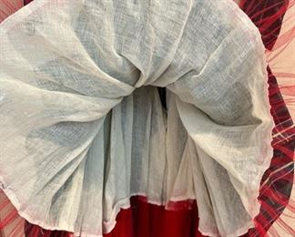 Adorable vintage taffeta dress with tutu.  Sizes are very small