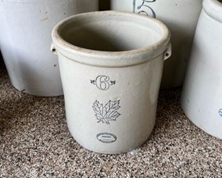 Large selection of Red Wing crocks including a giant No. 30