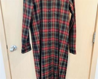Vintage ladies Polo Sport Sportswoman plaid shirt dress