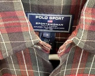 Vintage ladies Polo Sport Sportswoman plaid shirt dress