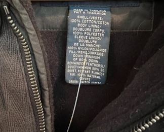 Ladies Ralph Lauren down filled bomber jacket with coyote fur trimmed hood, size S