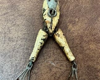 Unique antique Paw Paw wood frog lure