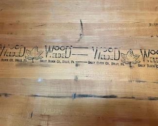 36” x 72” x 1 3/4”  Wood Welded butcher block counter/table top slab