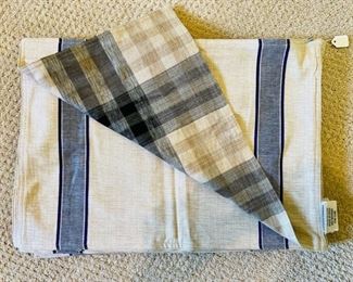 There is a large selection of high quality linens, placements, napkins and more