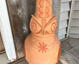 Owl tera cotta chiminea