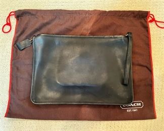Vintage Coach black leather portfolio