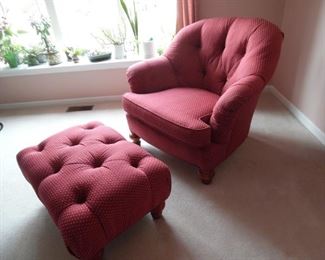 Super comfortable over sized chair and matching ottoman